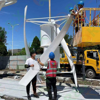 Éolienne verticale alternative à énergie renouvelable 30KW 20KW 15KW 10KW 5KW avec moteur à aimant permanent triphasé pour l'énergie solaire