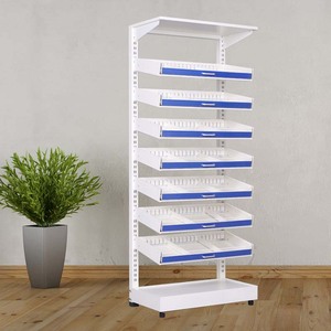 Ows Steel Medicine Rack 1.2mm Thickness Multi Tier With Sliding <b>Tracks</b> For Clinic Pharmacy - Product Image 3