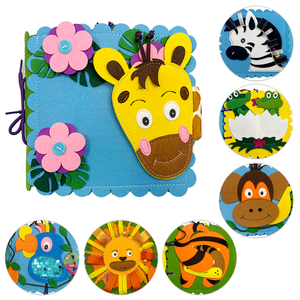 <span class=keywords><strong>Libro</strong></span> Sensoriale in Feltro per Bambini, Gioco Educativo Montessori per l'Interazione Genitore-Figlio, <span class=keywords><strong>Libro</strong></span> delle Attività per Neonati e Bambini - Product Image 1