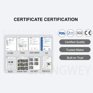 Sang Trọng 18/8 Thép Không Gỉ Chảo Tổ Ong Kfcc G8 Lớp Phủ Gốm Pfas Miễn Phí Sinh Thái Thân Thiện Không Dính Cảm Ứng Đồ Nấu Nướng - Product Image 5