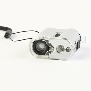60X Mini Microscope 9592 Silver With Led Light For Gemstone Identification - Product Image 4