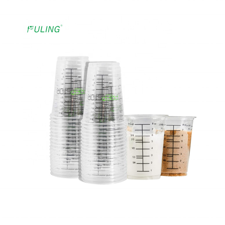Градиентный медицинский и стоматологический стакан для питья для домашних животных, 10 унций, прозрачный пластиковый одноразовый многоцелевой стеклянный мерный стакан
