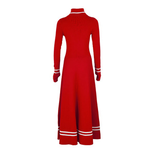 Abito maglione lavorato a maglia di alta qualità da donna in cotone a maniche lunghe - Product Image 2