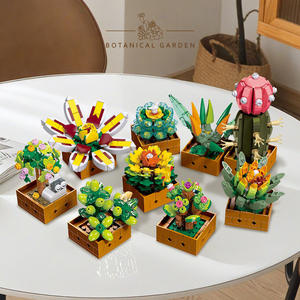 JIESTAR JJ9037 913 Piezas Serie <span class=keywords><strong>Flores</strong></span>, Maceta con Plantas <span class=keywords><strong>Suculentas</strong></span>, Bloques de Construcción, Modelo Técnico Educativo, Juguete, Regalo Festivo - Product Image 5