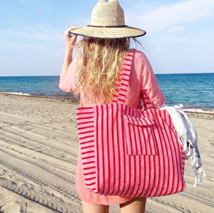 Fashion Eco-Friendly Wholesale Personalized Striped Large Capacity Shopping Storage Outdoor Travel Beach Tote Bag Girls - Product Image 6