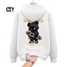 Felpa con cappuccio da uomo in cotone pesante stile americano autunno 2026, trendy, a gamba dritta, streetwear, casual, con stampa lettering, stile cool e <span class=keywords><strong>bad</strong></span> boy - Product Image 2