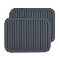Tapis de protection en silicone résistant à la chaleur, antidérapant, imperméable, pour comptoir de cuisine, tapis de séchage réutilisable pour vaisselle