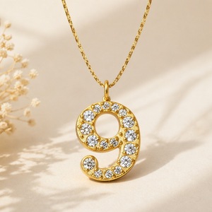Collar con colgante de circonita de acero inoxidable yunnique, diseño geométrico con engaste pavé de 18 quilates para mujer, cadena de clavícula, regalo informal - Product Image 2