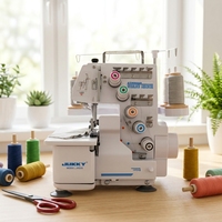 JUKKY 535D Nouvelle Machine à Coudre Surjeteuse Domestique Mini Haute Qualité, Configuration à Colonne, Roulement à Engrenages, Double Haute Vitesse