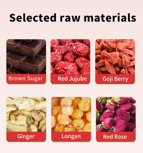 Micro tè zucchero di canna essiccato zenzero rosso giuggiolo tè per donna verme ridurre il dolore sul periodo materiali organici 200g - Product Image 6