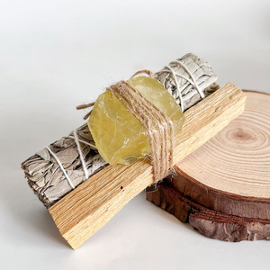 Ensemble de pierres naturelles de cristal de quartz, encens de <span class=keywords><strong>sauge</strong></span> <span class=keywords><strong>blanche</strong></span> Santo Palo, bâtons de guérison - Product Image 4