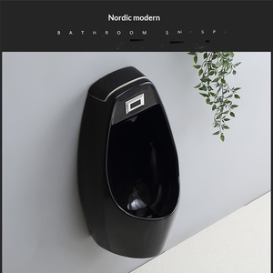 <span class=keywords><strong>Orinatoio</strong></span> Nero per Adulti con Sensore, Montaggio a Parete, Automatico, in Ceramica, Stile Americano, Smaltatura ad Alta Temperatura, Prodotto in Cina Continentale - Product Image 6