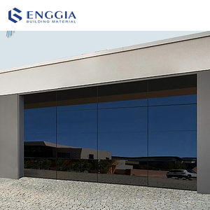 Hot Bán Thiết Kế Hiện Đại Sang Trọng 8*7 Hiện Đại Không Thấm Nước An Ninh Nhôm Không Khung Tác động Kính Cửa Nhà Để Xe Cho Biệt Thự Ứng Dụng - Product Image 1