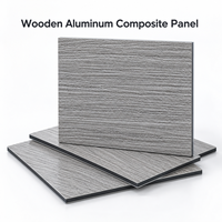 Panneau composite bois-aluminium revêtu de PVDF, motif bambou, 4 mm, pour revêtement de façade aspect bois