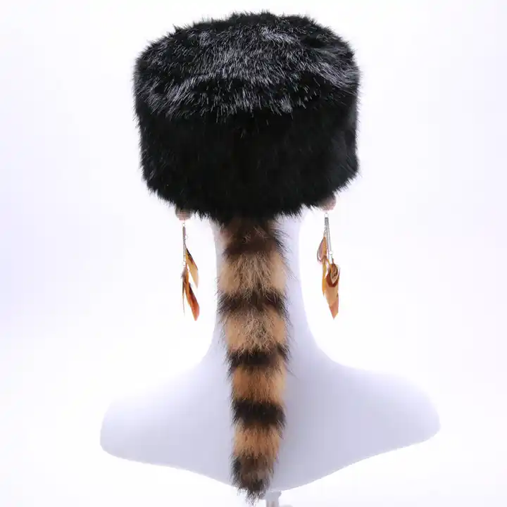 Wholesale Sombrero de sencillo con logotipo personalizado gorro de cola de mapache Unisex para invierno From m.alibaba.com