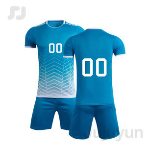 Desain kustom Set seragam latihan sublimasi pria OEM layanan AS pakaian olahraga poliester 100% untuk seragam sepak bola tim klub - Product Image 1