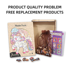 متعددة شكل خشبية لغز مع الأشكال خشبية قطعة بازل على شكل حيوانات لعبة 3d خشبية بازل قطع الكبار - Product Image 4