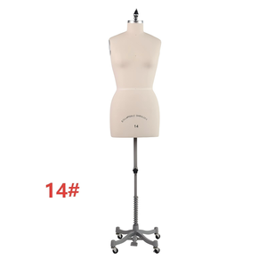 Prix d'usine - Mannequin de couture professionnel en cuir PU beige et blanc, sans tête ni bras, <span class=keywords><strong>pour</strong></span> la confection de robes DIY - Product Image 4