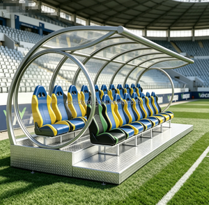 Banc de Reserves Extérieur Antidérapant en Aluminium Portable pour Équipes de Football, Personnalisable, Deux Rangées, pour les Rangs Latéraux des Équipes EPY-VIP - Product Image 1