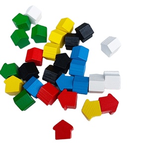 Componenti Personalizzati in Legno per Giochi da Tavolo, Piccoli Segnali a Forma di Casa, Pezzi da <span class=keywords><strong>Gioco</strong></span> Confezionati in Sacchetto per Giochi da Tavolo, Personalizzazione OEM - Product Image 1