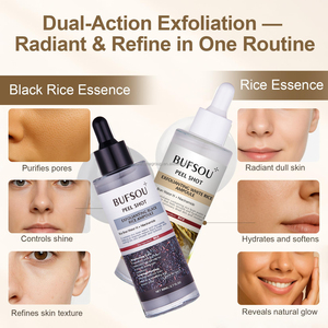 Ампулы для лица с рисом Private Label: Нежное отшелушивание, удаление черных точек и омертвевшей кожи. Ампулы с белым и черным рисом. - Product Image 3