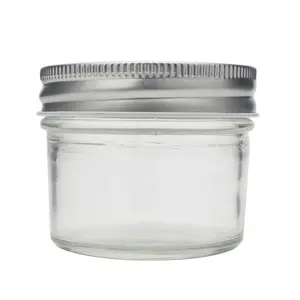 Wholesale 120ml glass food mason jars for cake with screw lid