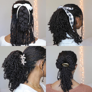 Extensions de Cheveux Bouclés Crépus Afro <span class=keywords><strong>Lock</strong></span>, Cheveux Humains à Tresser 4B 4C, Vrac Brésilien pour Tresses Crochetées Noir Naturel - Product Image 6