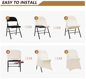 Vente en gros de housses de <span class=keywords><strong>chaise</strong></span> extensibles en spandex personnalisées housses de décoration de <span class=keywords><strong>chaise</strong></span> de banquet pour fête de mariage - Product Image 6