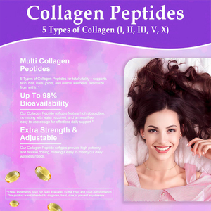 Gélules de collagène hydrolysé OEM/ODM pour femmes adultes : Améliore l'élasticité de la peau, éclaircissant, haute absorption, faible teneur en glucides et en sucre - Product Image 5
