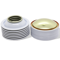Composants de bombe aérosol métallique jetable personnalisables par le fabricant (cône supérieur, cône inférieur, dôme) 52 mm, réutilisables et écologiques