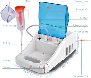 Compresseur nébuliseurs Machine respiration électrique asthme Piston poche vibrant aérosol médical Jet nébuliseur - Product Image 3