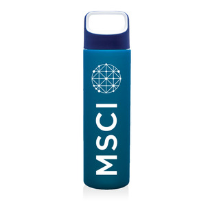 Bouteille d'eau en verre avec manchon en silicone intégral 18 oz - Product Image 1