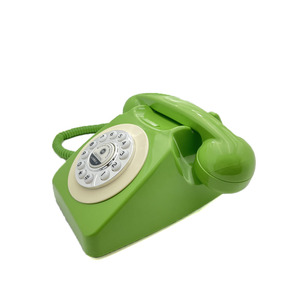 Cổ xanh Retro điện thoại có dây điện thoại cố định sử dụng nhà cổ điển với số quay số điện thoại viễn thông của nhà máy - Product Image 3