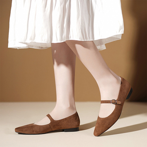 <span class=keywords><strong>Scarpe</strong></span> in vera pelle di pecora retrò francese Mary Jane <span class=keywords><strong>scarpe</strong></span> singole da donna con tacco basso modelli personalizzati - Product Image 6