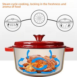 Poêle universelle <span class=keywords><strong>en</strong></span> fonte sans revêtement à double poignée Utilisation multifonctionnelle durable <span class=keywords><strong>Pots</strong></span> <span class=keywords><strong>en</strong></span> émail à cuisson lente parfaite - Product Image 5