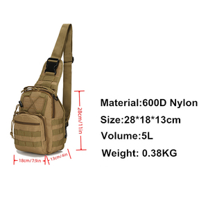Kılıf moda spor İşlevli hayatta kalma aracı su ile hafif avcılık Messenger göğüs taktik yelek çanta seti - Product Image 4