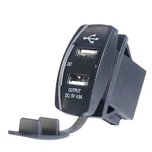 ABILKEEN Adaptateur marin étanche double chargeur USB prise de courant 12V 4.8A prise de Charge de voiture rapide multicolore LED <span class=keywords><strong>Camping</strong></span> canotage - Product Image 5