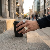 Bague Hip Hop en Cuivre et Zircon, Bijou de Doigt Géométrique Pavé, Style Urbain Unisexe pour Soirées