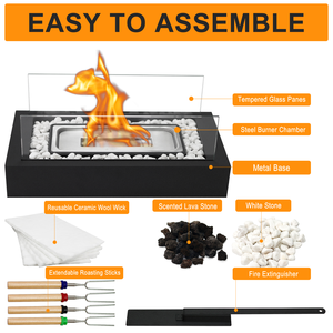 Nuovo design portatile da tavolo caminetto bioetanolo bruciatore da tavolo fumes creatore tavolo interno esterno pozzo del fuoco - Product Image 3