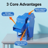 Commerciële 3s Instant Ice Crusher met 4 verstelbare ijstexturen voor de verwerking van zeevruchten, fruit en groenten