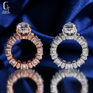 Anello di Lusso con Moissanite VVS Iced Out, Gioielli alla Moda per Uomo e Donna, Supera il Test del Diamante, Anelli in Argento 925 con Moissanite Taglio a Pera - Product Image 5