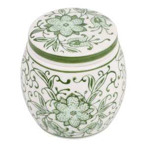 Candela profumata decorativa con coperchio, stile chinoiserie con decorazioni floreali a forma di vite, per soggiorno, camera da letto e bagno. - Product Image 4