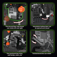 Kaiyu - Juego de Bloques de Construcción de Casa Embrujada de Vampiros para Halloween, Modelo de Plástico ABS, Rompecabezas de Juguete para Niños