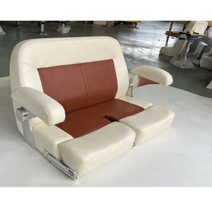 Sedile a panca per barca marina, comodo, imbottito, pieghevole, doppio, per yacht, barca, nave - Product Image 2