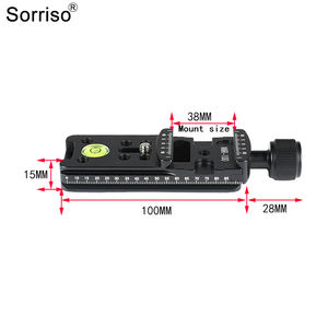 SORRISO Pince à dégagement rapide NNR-100 Pince à glissière pour rail nodal de 100mm avec <span class=keywords><strong>plaque</strong></span> <span class=keywords><strong>Support</strong></span> panoramique <span class=keywords><strong>suisse</strong></span> Arca <span class=keywords><strong>Plaque</strong></span> de <span class=keywords><strong>support</strong></span> à mise au point longue - Product Image 3