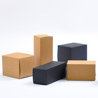 Scatola Regalo Vuota in Carta Kraft Personalizzata, Piccola Scatola Quadrata a Conchiglia con Chiusura a Scatto, Colore Solido
