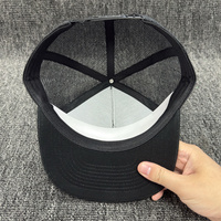 Gorra Trucker YP 6006 Estilo Y2K de 5 Paneles, Moda Hip Hop, Transpirable, Malla Negra, Logotipo Bordado Personalizado, Venta al Por Mayor