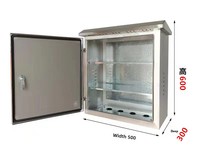Armoire réseau extérieure en acier inoxydable, sur pied, étanche, pour équipement de surveillance et distribution d'amplificateurs de puissance basse tension