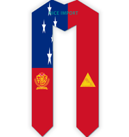 Écharpe de remise de diplôme unisexe best-seller avec drapeau de Saint-Martin, pour les diplômés de l'école supérieure, fière écharpe de remise de diplôme multiculturelle pour les études à l'étranger