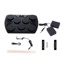Batterie électronique portable en promotion pour enfants et débutants, idéale pour la pratique à domicile, avec tambour jazz à rouleaux et chambre en aluminium pour usage musical